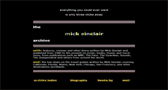 Desktop Screenshot of micksinclair.com