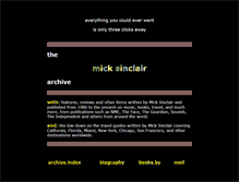 Tablet Screenshot of micksinclair.com